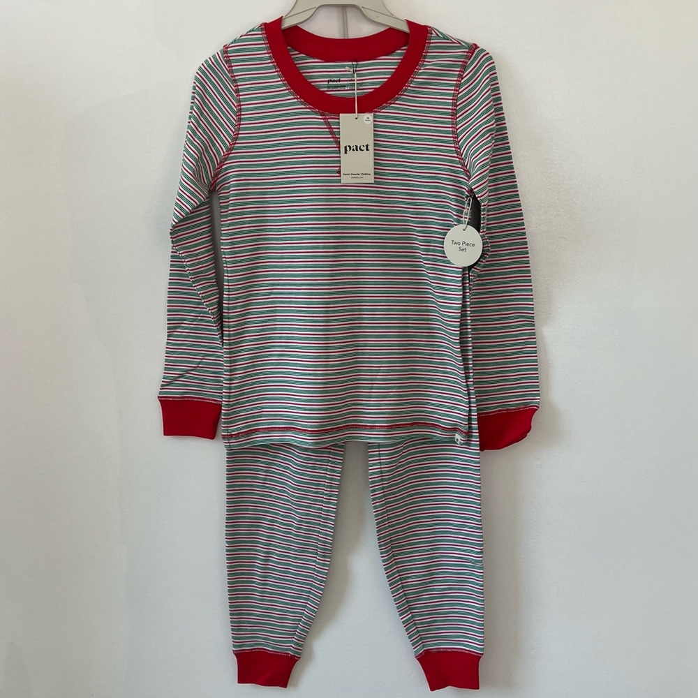 Pact Candy Cane Stripe Womens Pajama Set